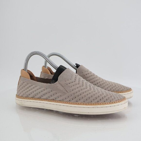 UGG Sammy Chevron Shoes Women's Size 7.5 Gray Slip On Casual Sneakers Flats - Picture 1 of 11